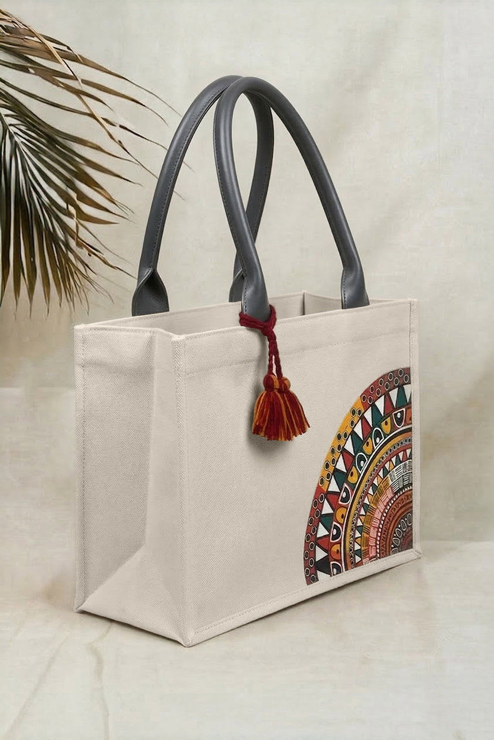 Inaya Canvas Tote Desert Bloom - Ash White