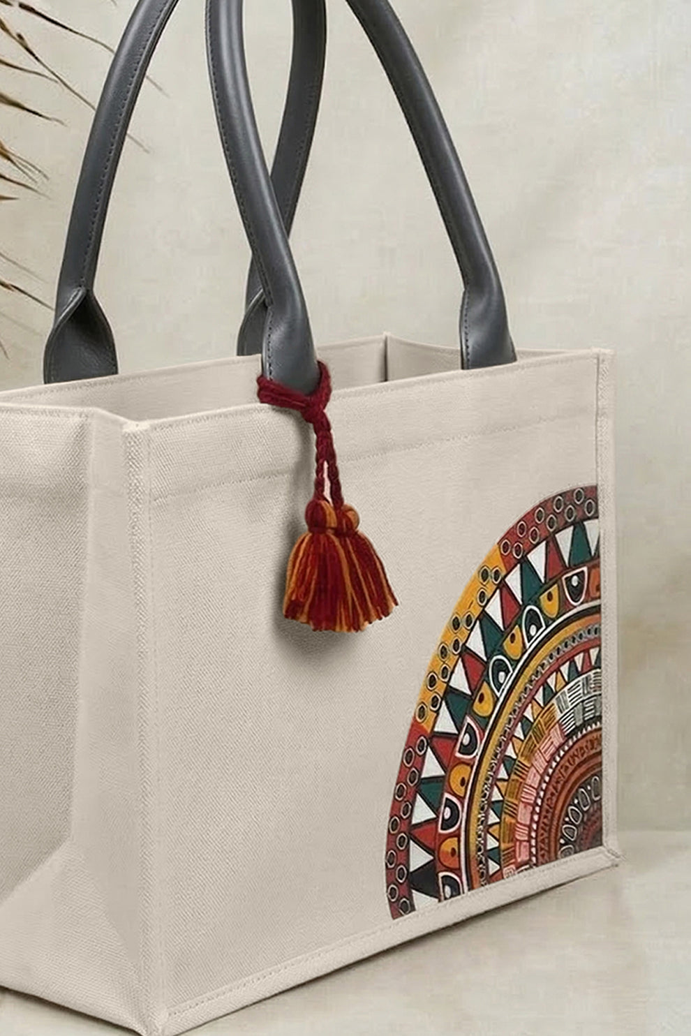 Inaya Canvas Tote Desert Bloom - Ash White