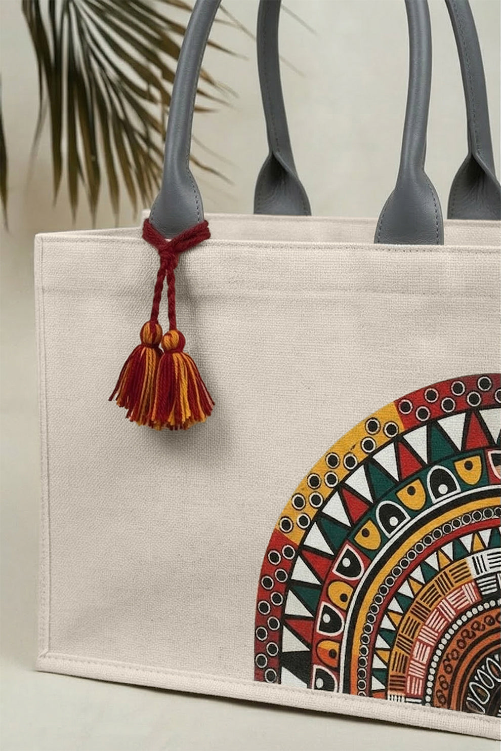Inaya Canvas Tote Desert Bloom - Ash White