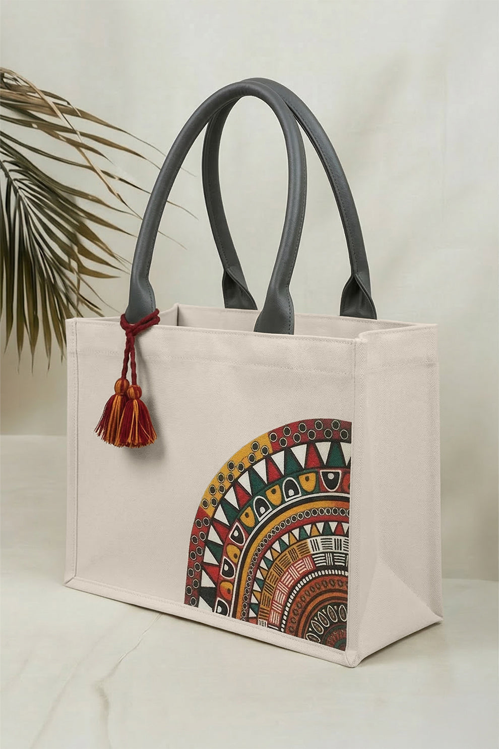 Inaya Canvas Tote Desert Bloom - Ash White