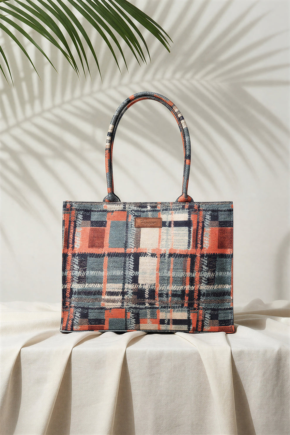 Inaya Canvas Tote Check Mate