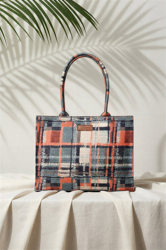 Inaya Canvas Tote Check Mate