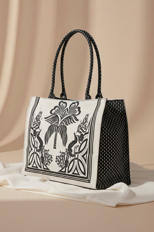 Inaya Canvas Tote Artisan Flora