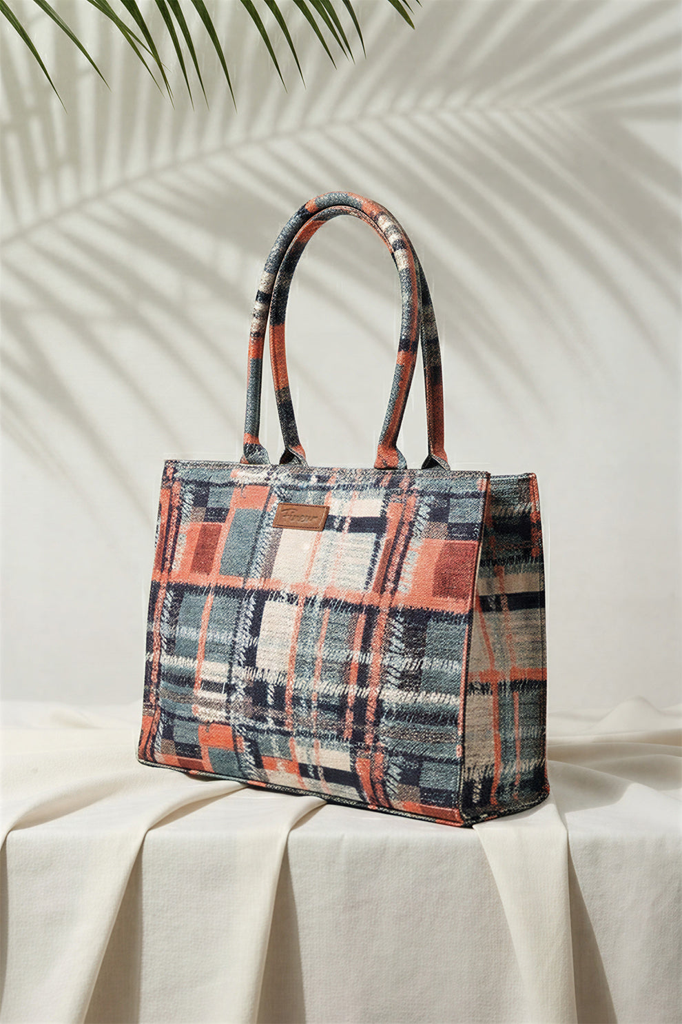 Inaya Canvas Tote Check Mate
