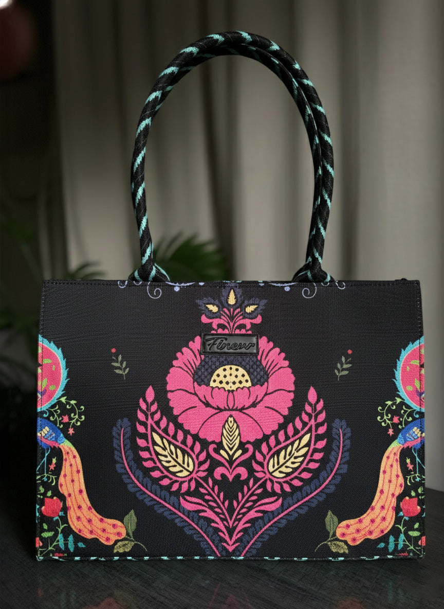 InayaCanvas Tote Festive Bloom