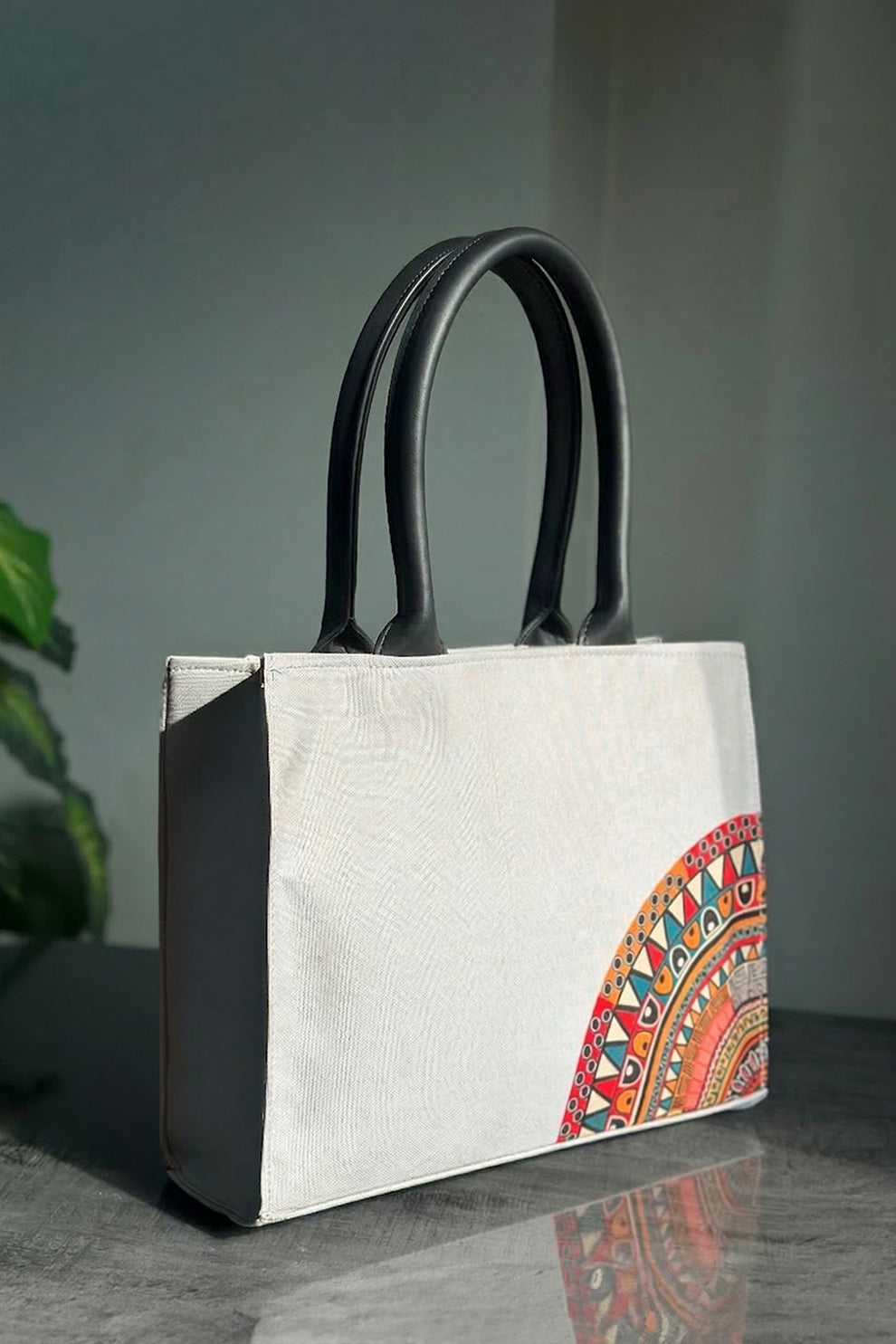 Inaya Canvas Tote Desert Bloom - Ash White