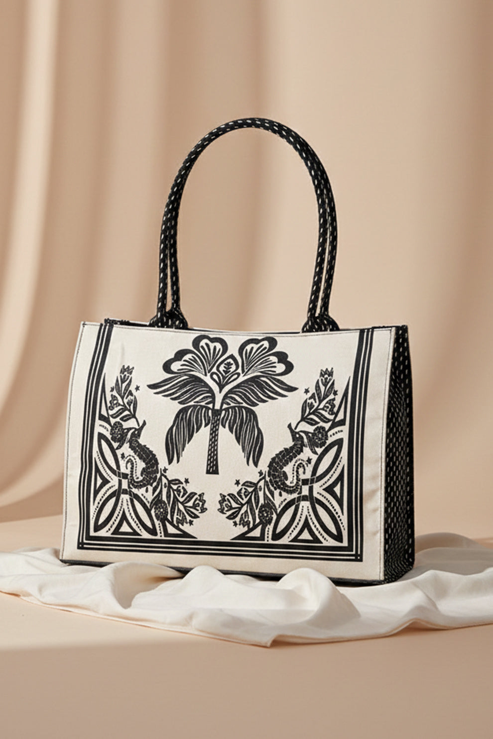 Inaya Canvas Tote Artisan Flora