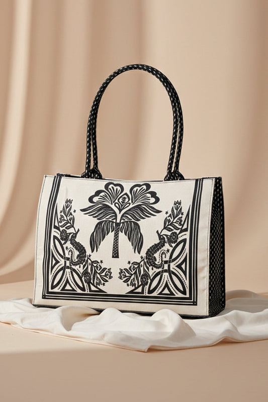 Inaya Canvas Tote Artisan Flora