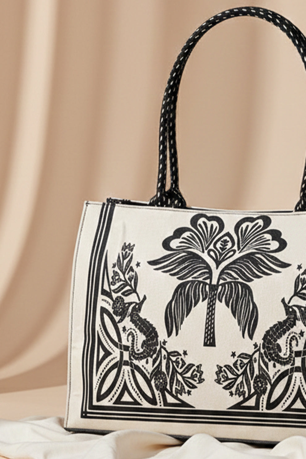 Inaya Canvas Tote Artisan Flora