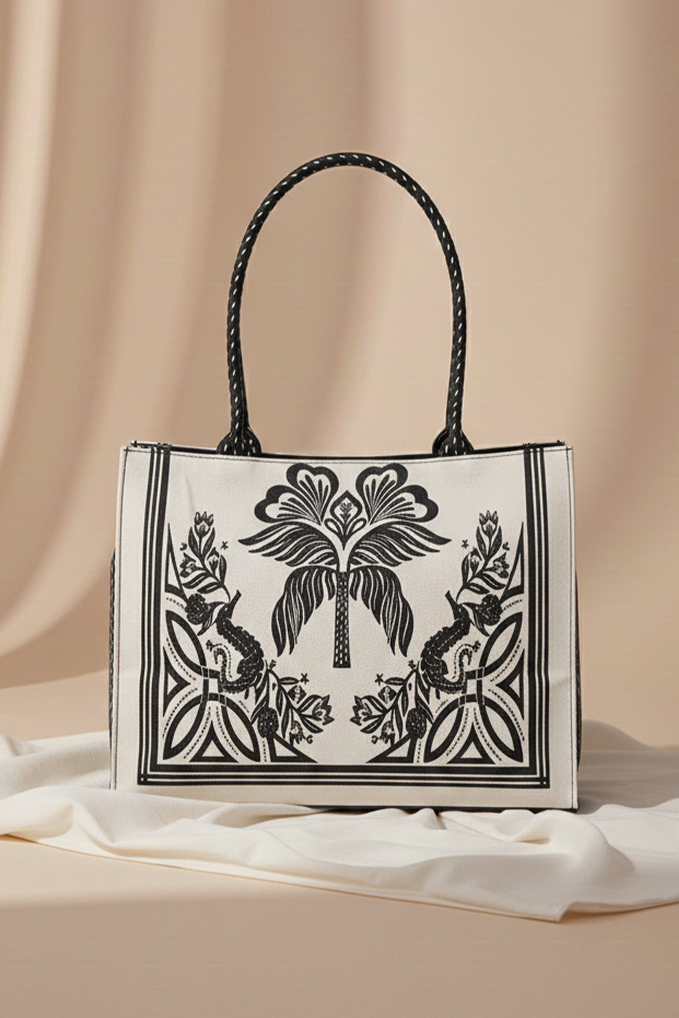 Inaya Canvas Tote Artisan Flora