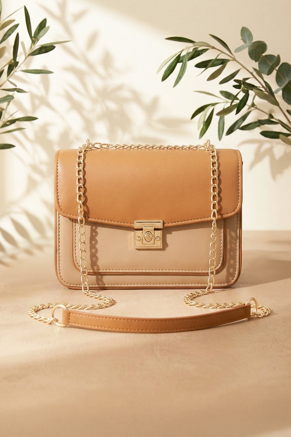 Inaya Bella Chain Shoulder Bag - Mustard