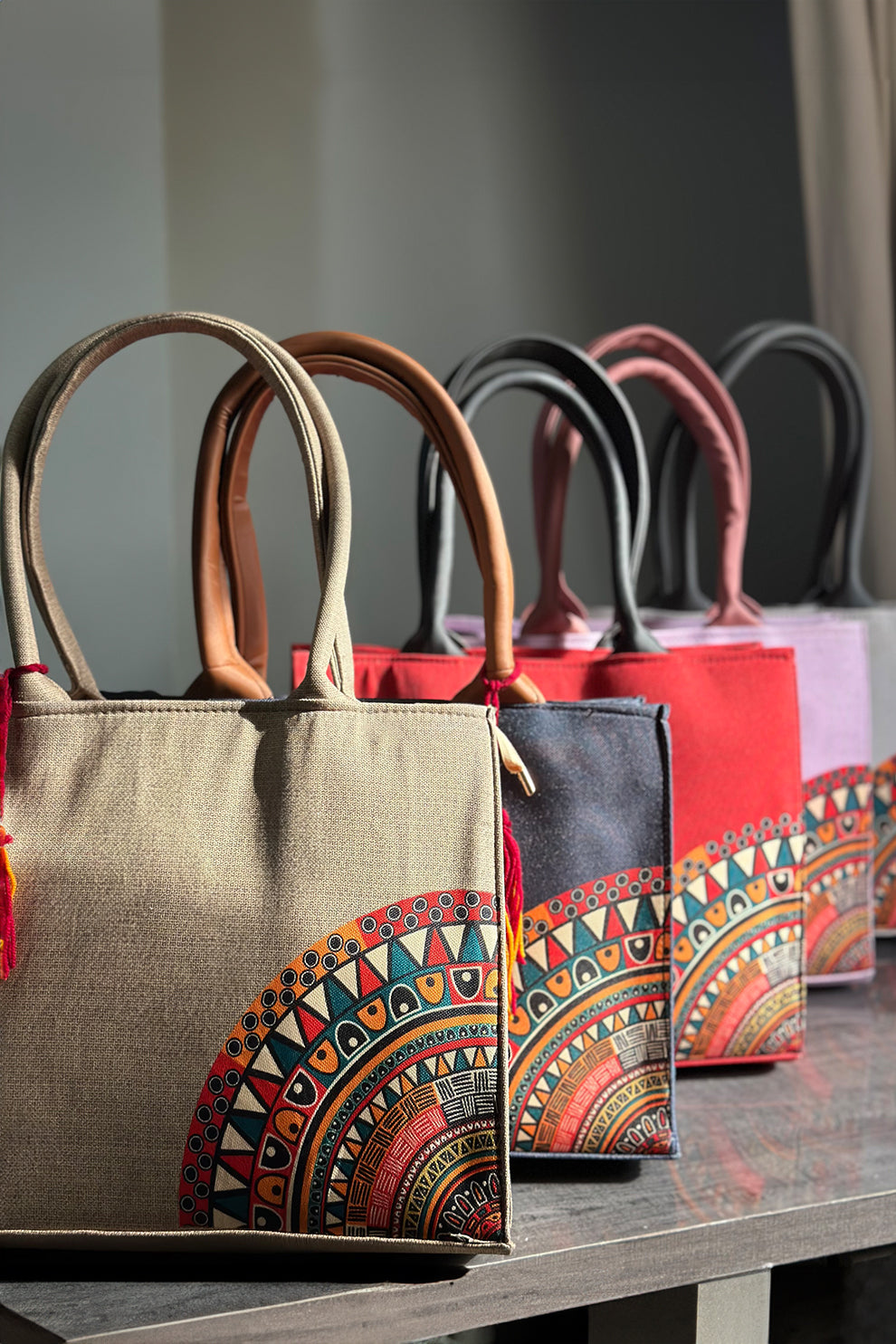 Inaya Canvas Tote Desert Bloom - Ash White