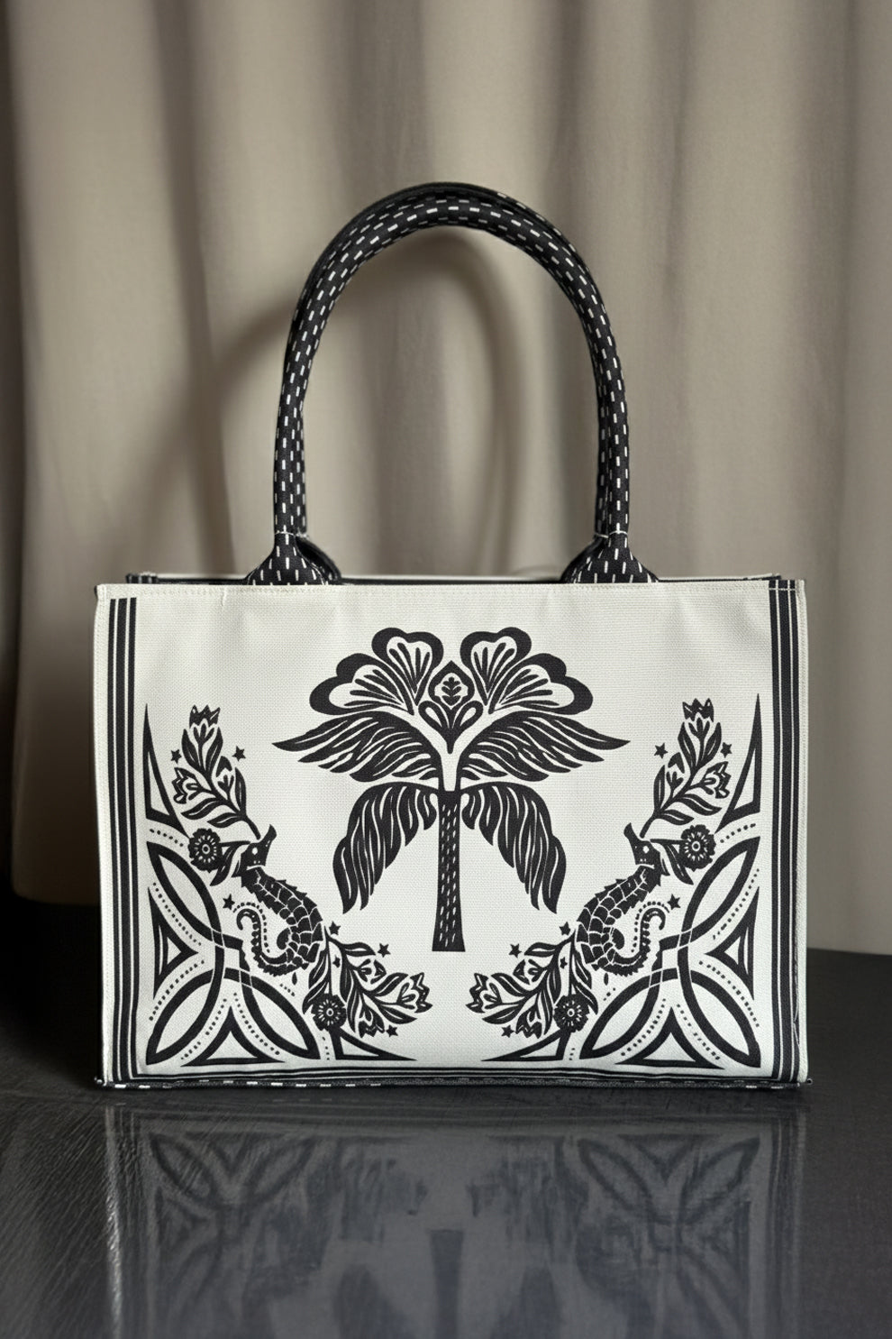 Inaya Canvas Tote Artisan Flora