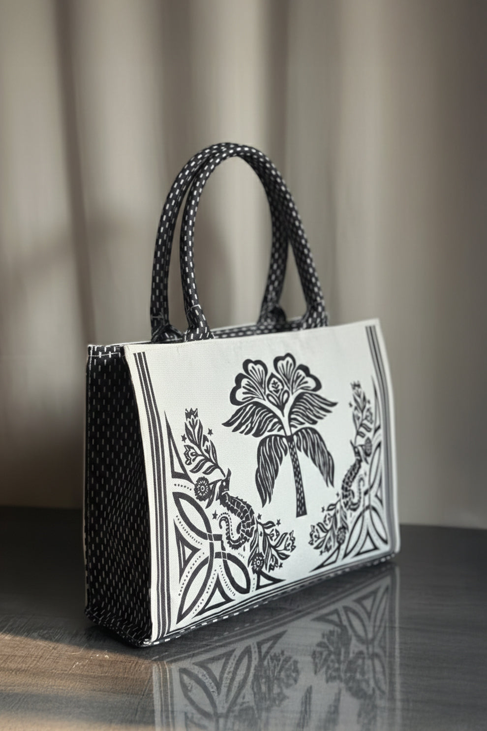 Inaya Canvas Tote Artisan Flora