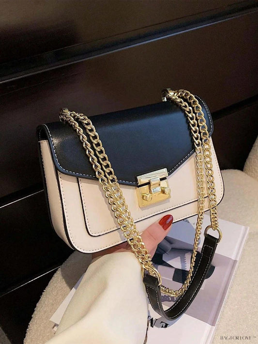 Inaya Bella Chain Shoulder Bag - Black