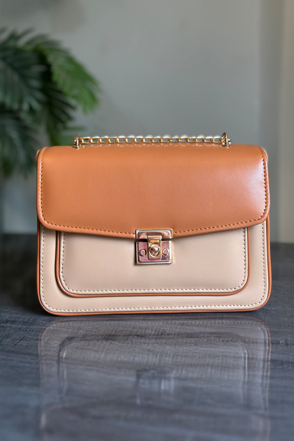 Inaya Bella Chain Shoulder Bag - Mustard