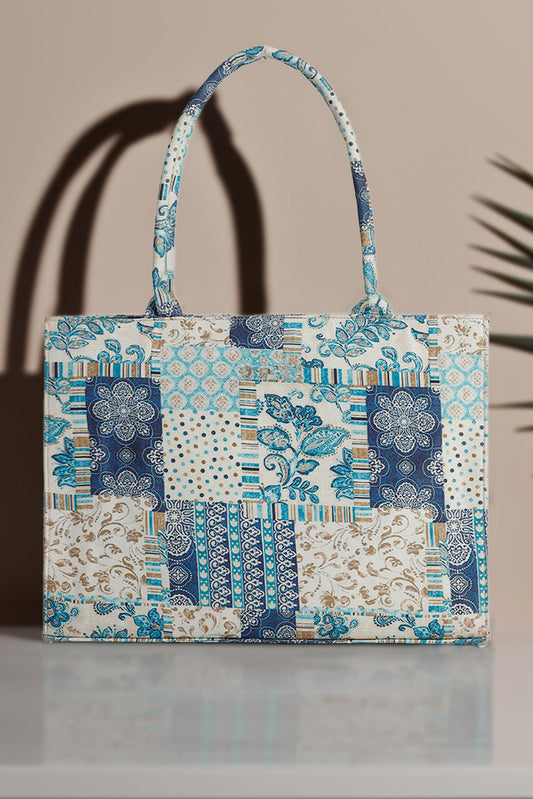 Inaya Canvas Tote Blue Blossom