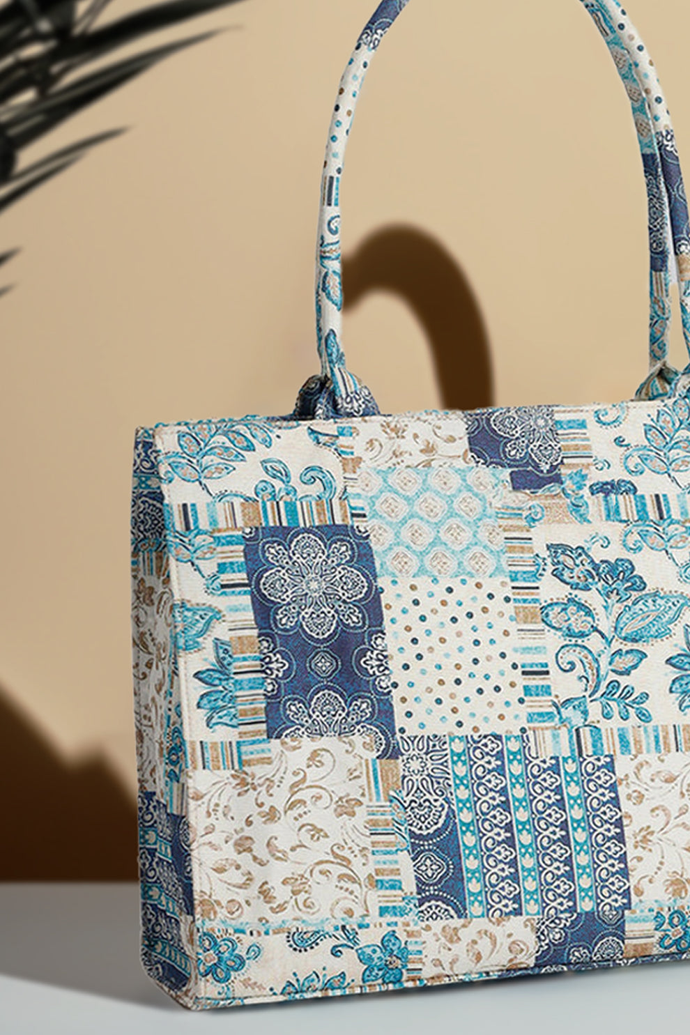 Inaya Canvas Tote Blue Blossom