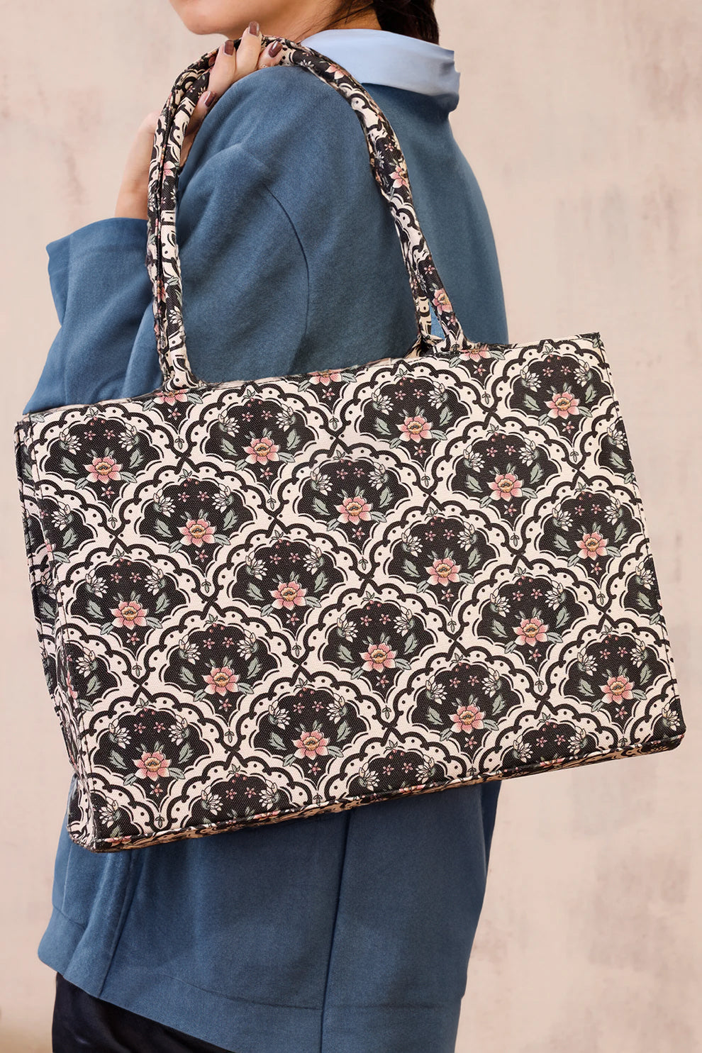 Inaya Canvas Tote BlushLeaf