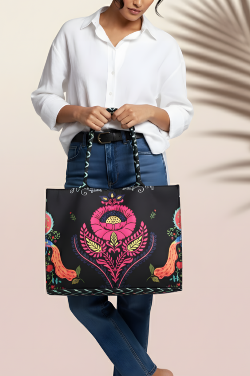 InayaCanvas Tote Festive Bloom