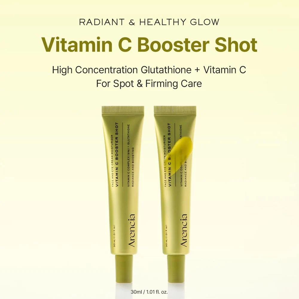 Vitamin C Booster Shot, Pure Vitamin C + Glutathione for Bright, Healthy Skin Glow, [Pack of 2]