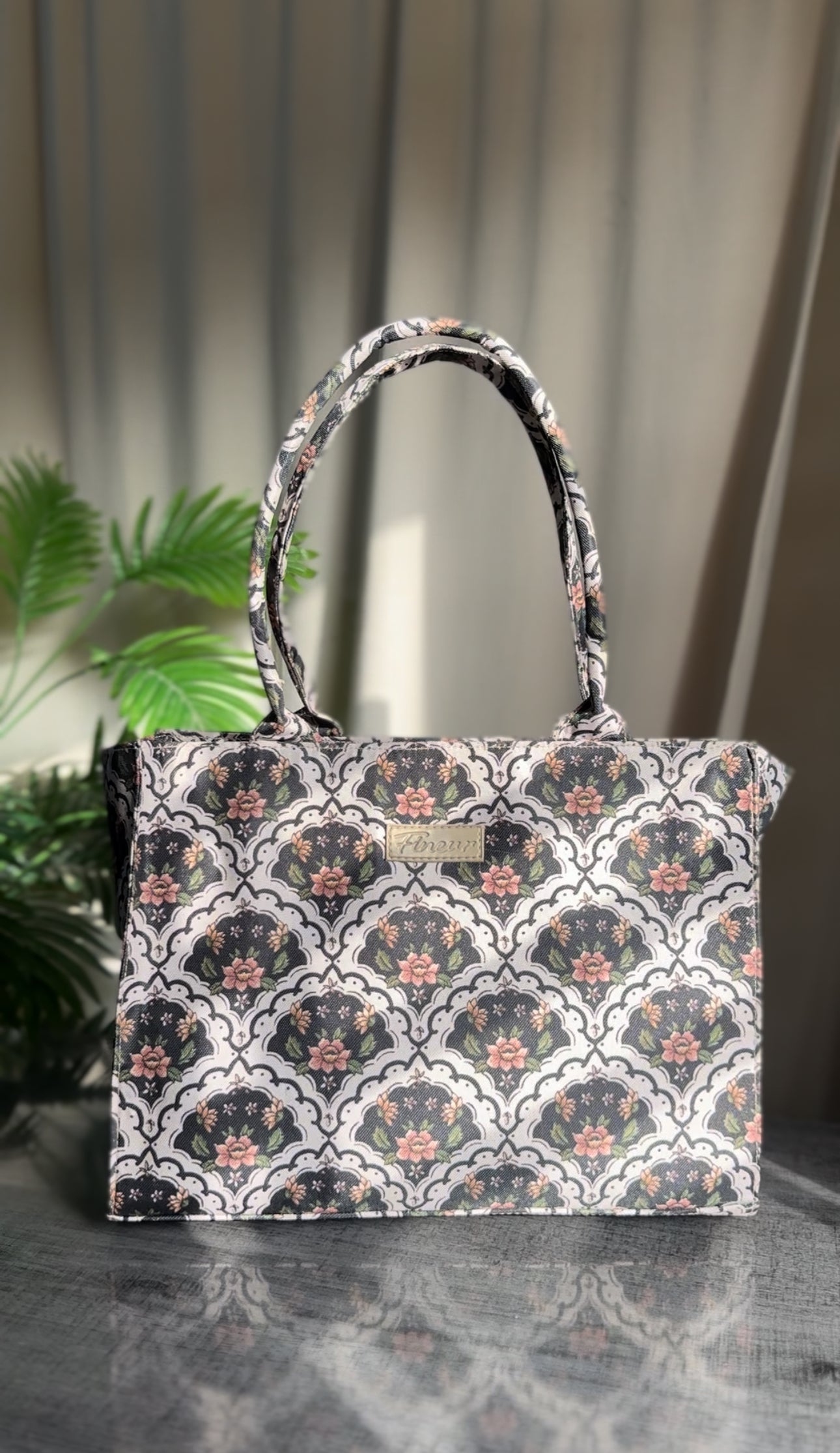 Inaya Canvas Tote BlushLeaf