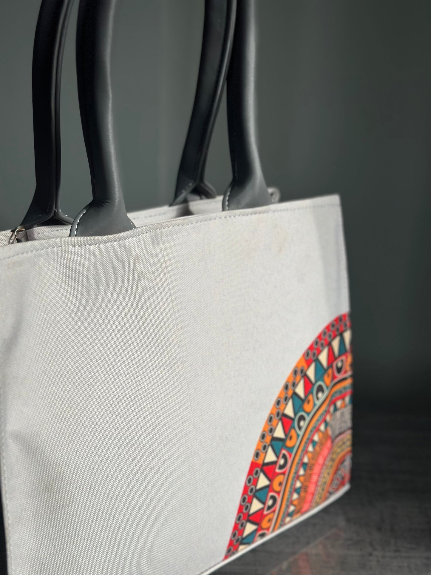 Inaya Canvas Tote Desert Bloom - Ash White